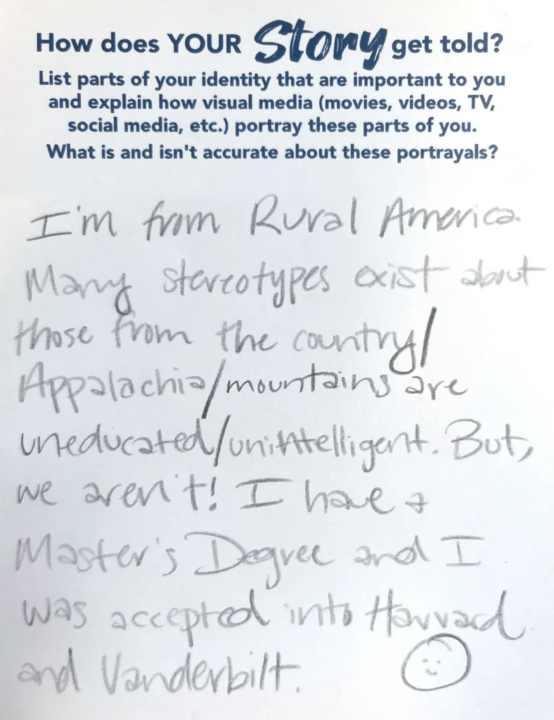 [Disclaimer: grammar left as authors intended] I’m from Rural America. Many stereotypes exist about those from the country/Appalachian/ mountains are uneducated/unintelligent. But, we aren’t! I have a Master’s Degree and I was accepted into Havard and Vanderbilt.